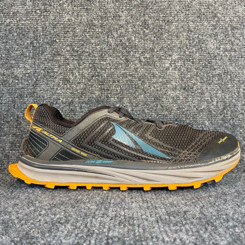 Altra Timp 3 Trail Running Sneakers Shoes Mens 9.5 Black Zero Drop Wide Toe Box